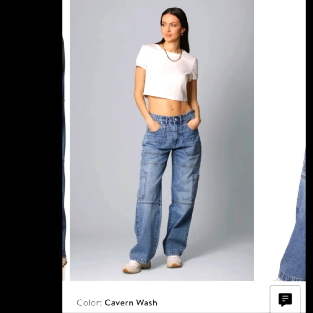 High waist cargo